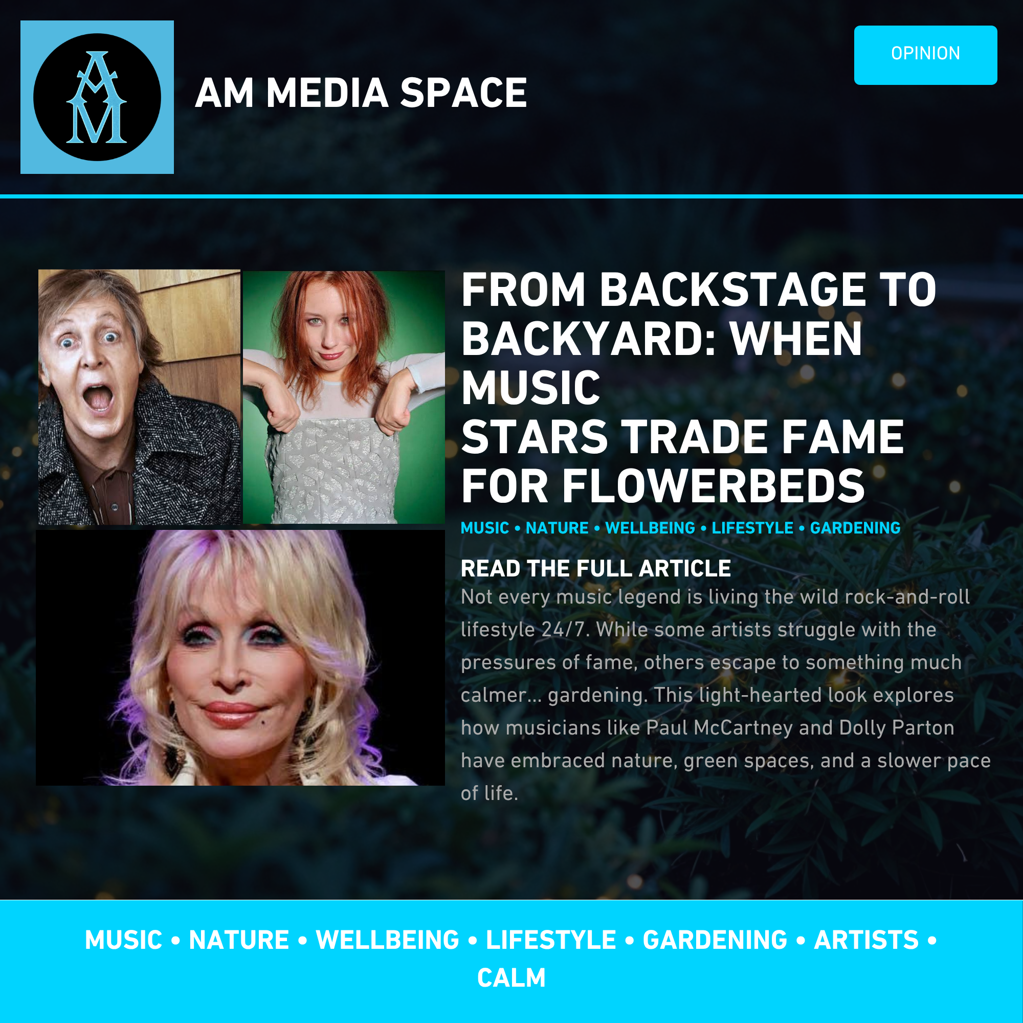 From Backstage to Backyard: When Music Stars Trade Fame for Flowerbeds ?
