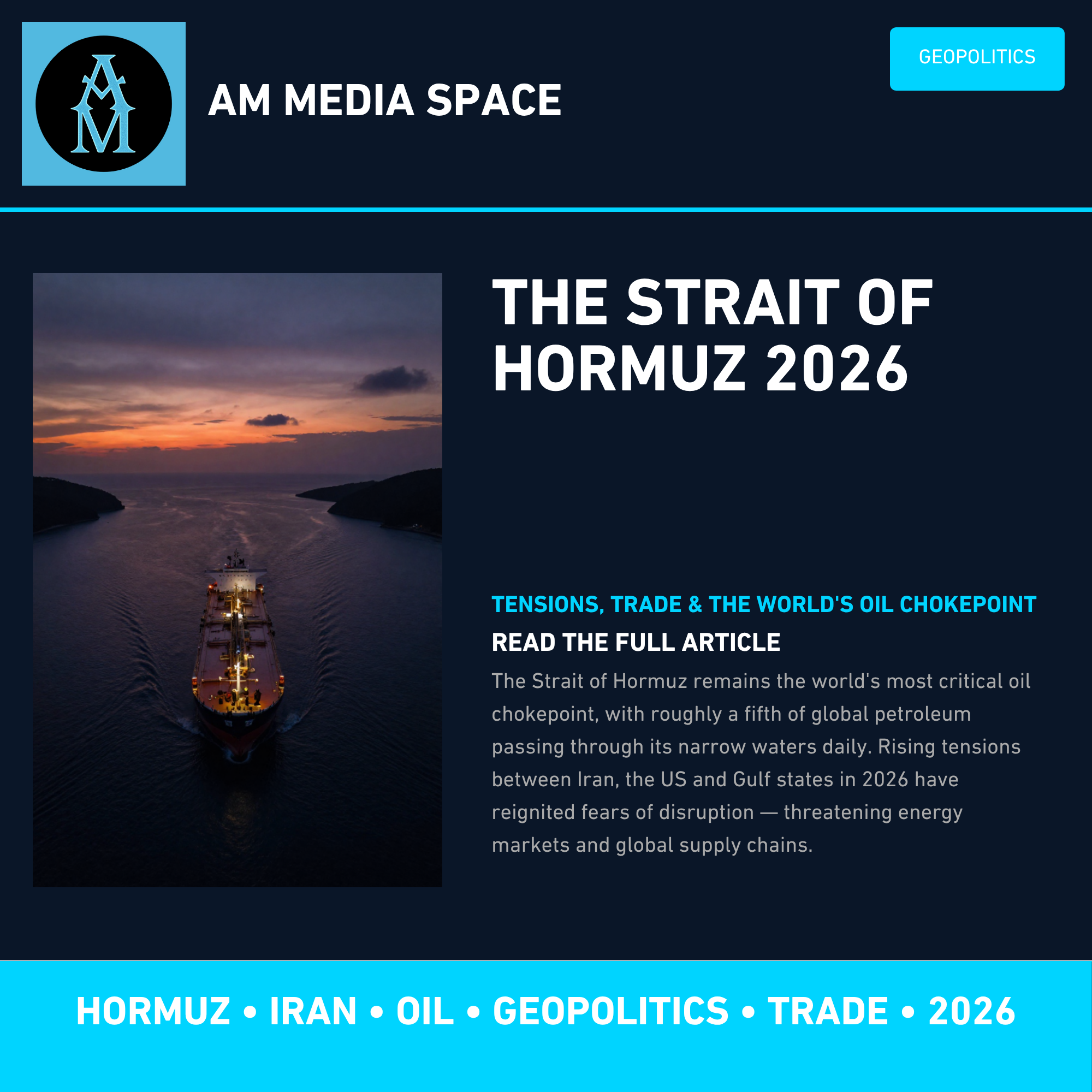 The Strait of Hormuz: Why the World's Energy Lifeline Remains Under Pressure